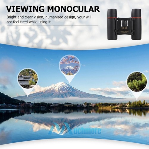 Waterproof Foldable Binoculars 30x60 Outdoor Travel HD Day Night Telescope+Case - Picture 7 of 16