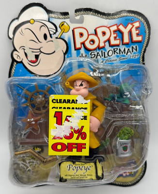 Vintage Mezco Popeye The Sailorman Storm Gear Action Figure Sealed NOS