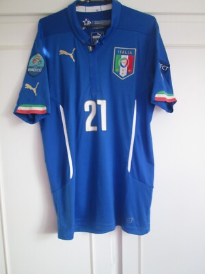 Italy pirlo #21 2012 Euro Home Football Shirt Size Medium /59717