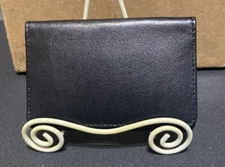 SAMSILL 8122 Black PU Leather Card Wallet - Single Fold With 2 Slots