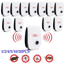 LOT 1-20X Electronic Pest Repeller Plug In Ultrasonic Reject Bats Mouse Rat Home