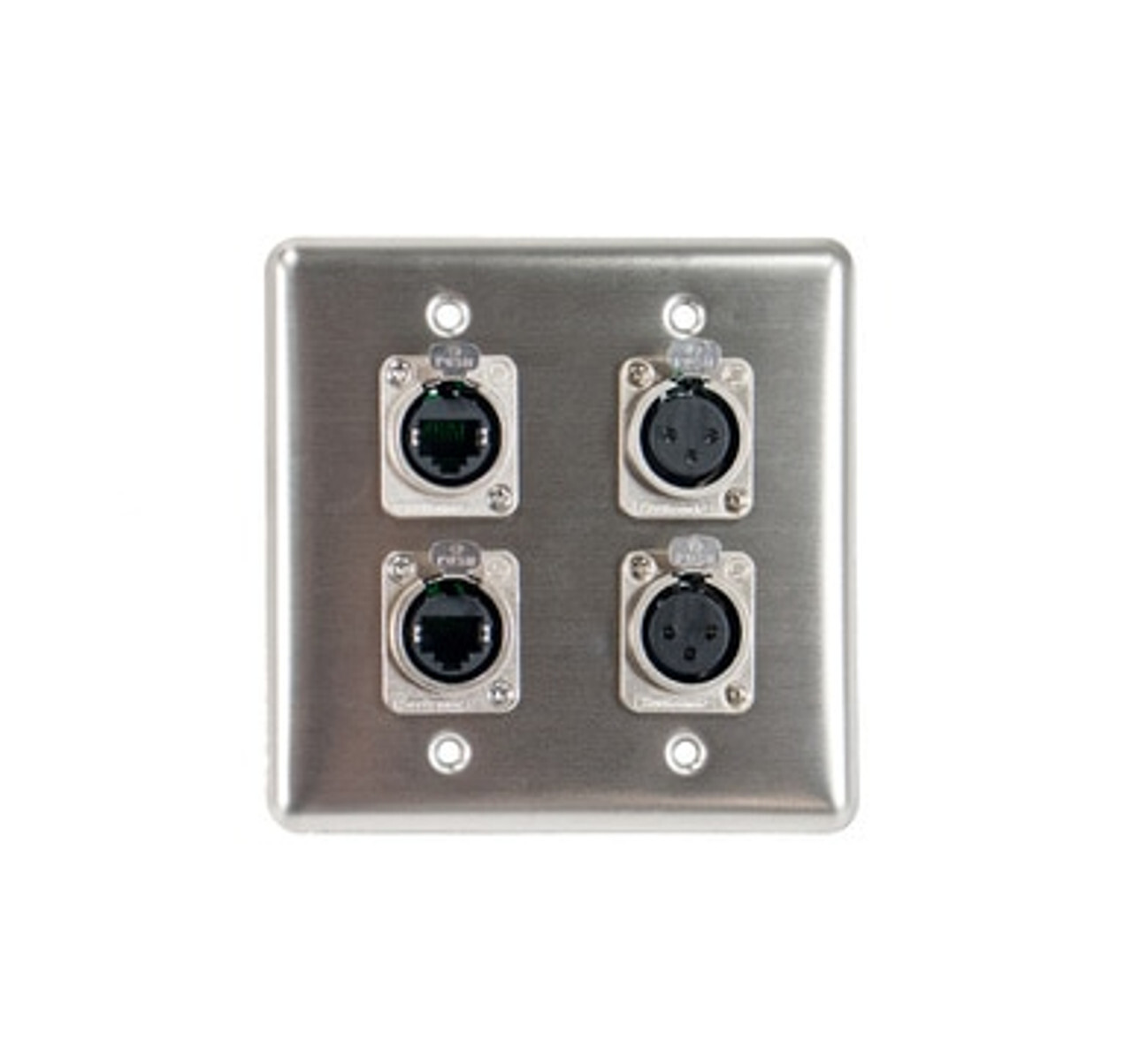 2 Rj45 Tactical Ethernet Pass-through & 2  Xlr Female