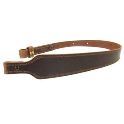 Buffalo Leather Cobra Style Rifle Gun Sling_Crazy Horse/Brown_Amish Handmade 