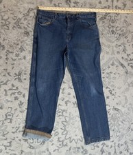 Duluth Trading Flex Ballroom Relaxed Fit Jeans Mens Size 38x32 Blue Meas 38x31