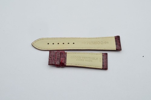 Corum Leather Bracelet 20MM Corum New For Buckle Clasp 16MM Red Vintage 3 - 第 2/2 張圖片