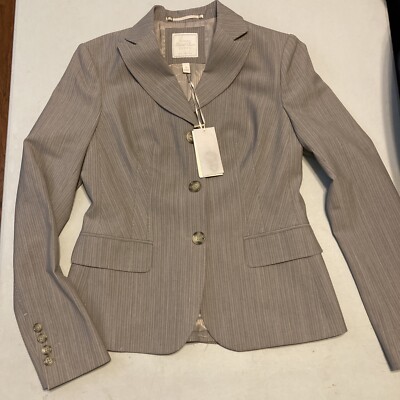 NWT The Limited Womens Perfect Travel Suit Grey Blazer Size