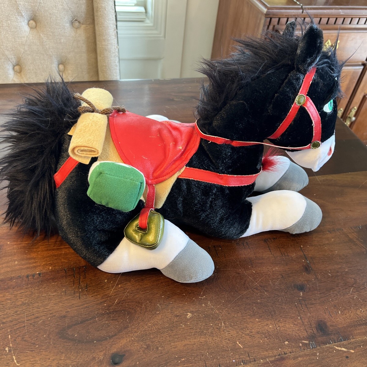 Disney - ディズニー【ムーラン】ぬいぐるみ　Khan Black Horse　46センチ Vintage Disney Store Mulan Khan 16” Black Horse Plush
