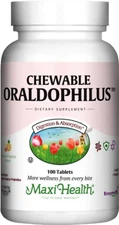 Maxi Health Chewable Oraldophilus Acidophilus Formula Tropical Flavor - 100 Tabl