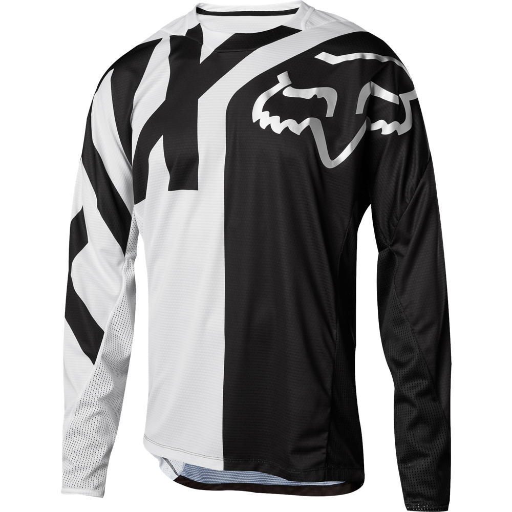 Fox Racing Youth Demo Long Sleeve L/S Jersey White/Black | eBay