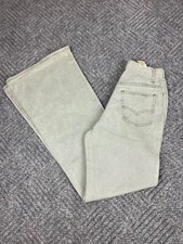 Vintage RARE Levi's For Me Bell Bottom Pants Adult Size 24x32 Gray Pre Wash NOS