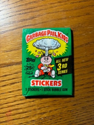 1986 TOPPS GARBAGE PAIL KIDS 3rd Series STICKER Sealed PACK x 1