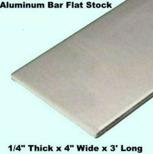ALUMINUM BAR FLAT STOCK 1/4" Thick x 4" Wide x 3 Ft Long Unpolished Finish