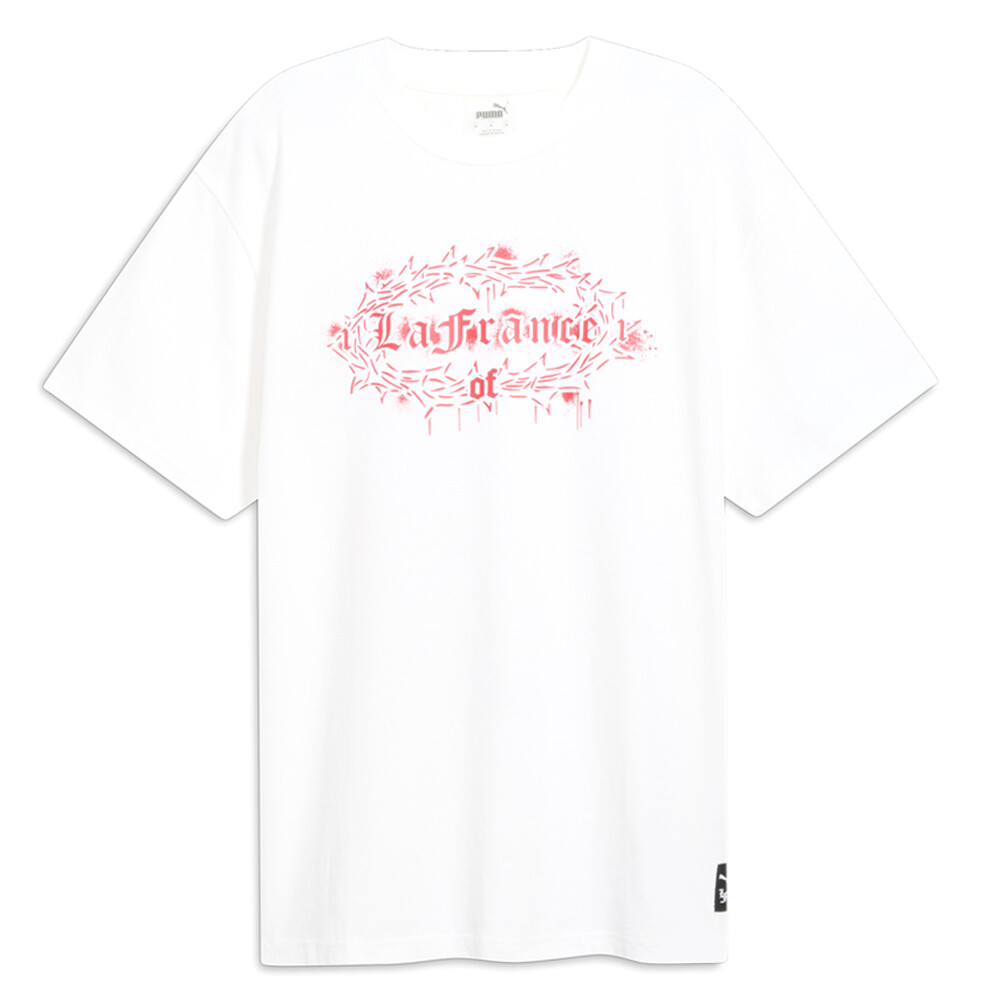 Футболка с круглым вырезом и коротким рукавом с логотипом Puma Hoops X Lf, мужские повседневные топы размера XXL, 6