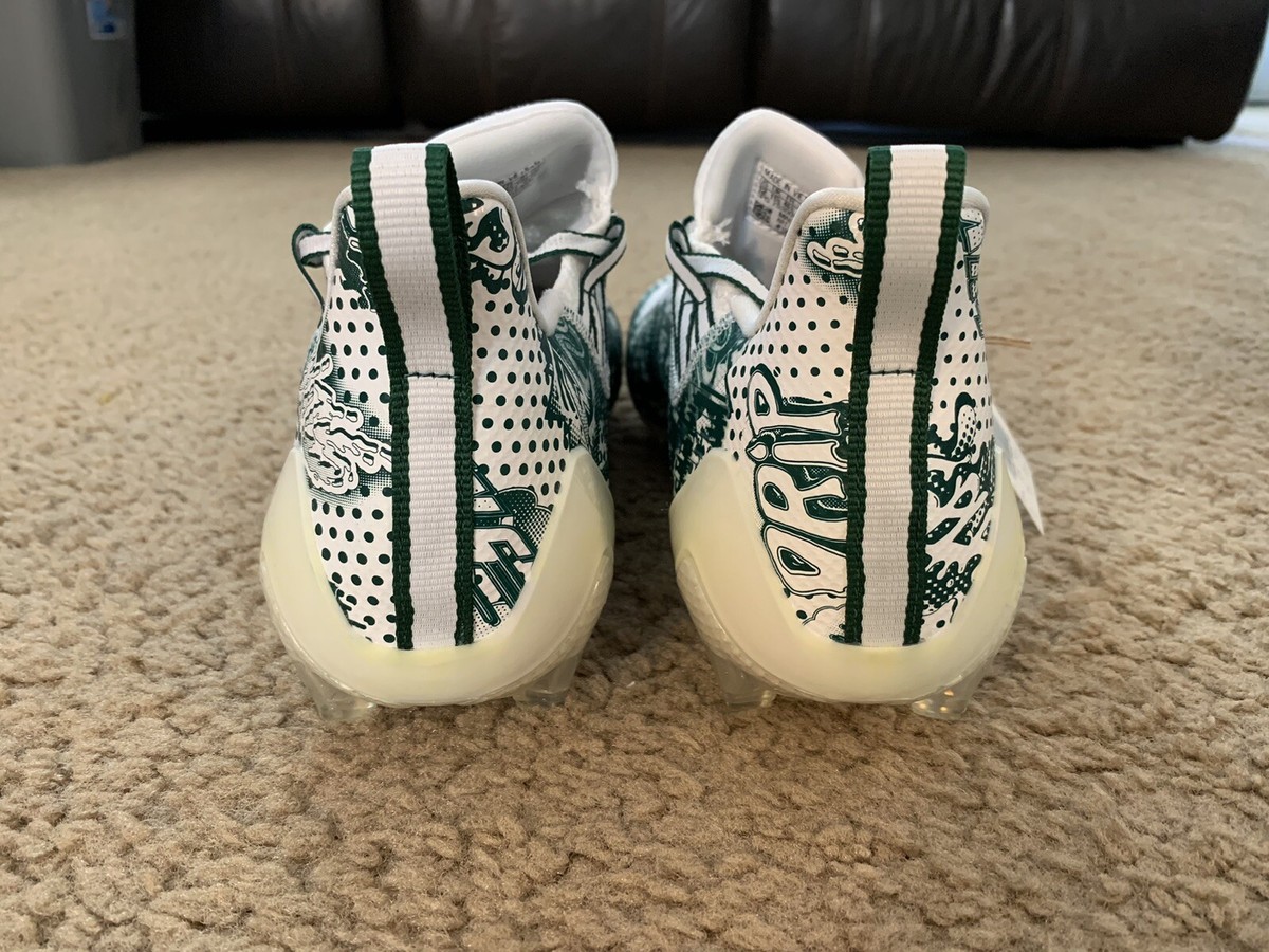 Adidas Adizero 11.0 Comics Football Cleats White Green Size  display picture 1