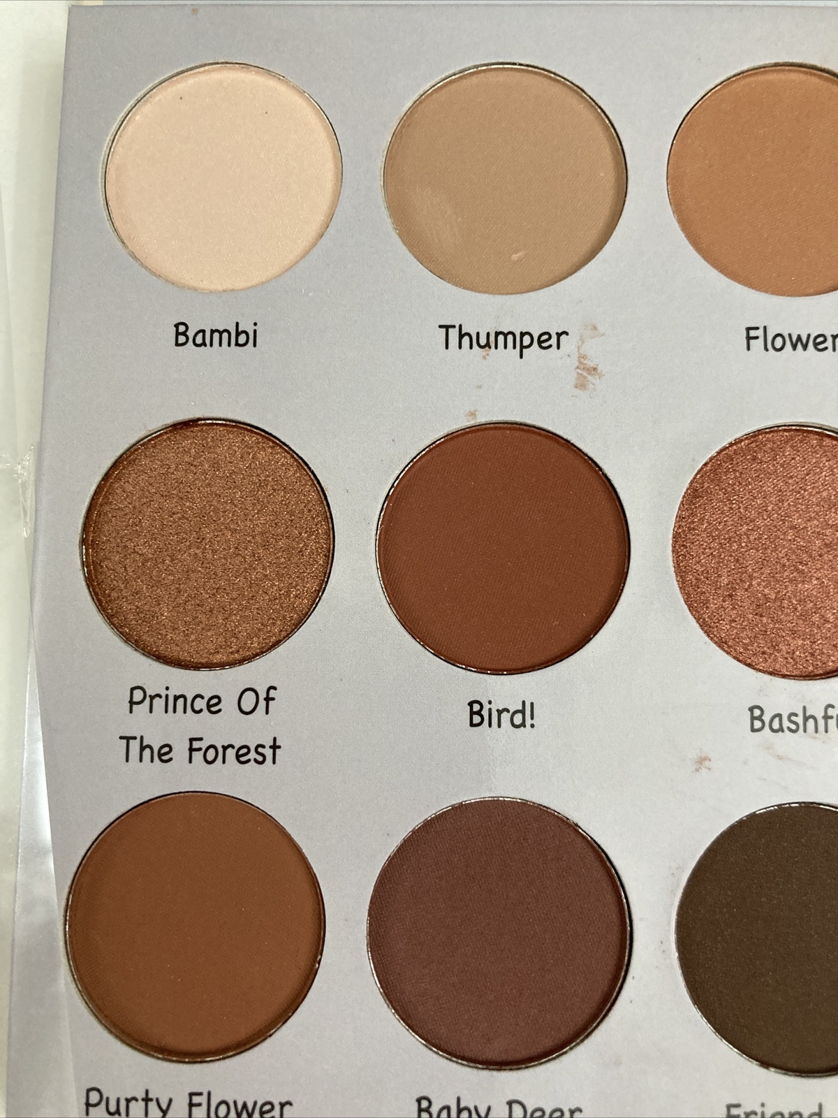Disney Bambi Eyeshadow Palette NEW 12 Shades Matte & Shimmer Neutrals