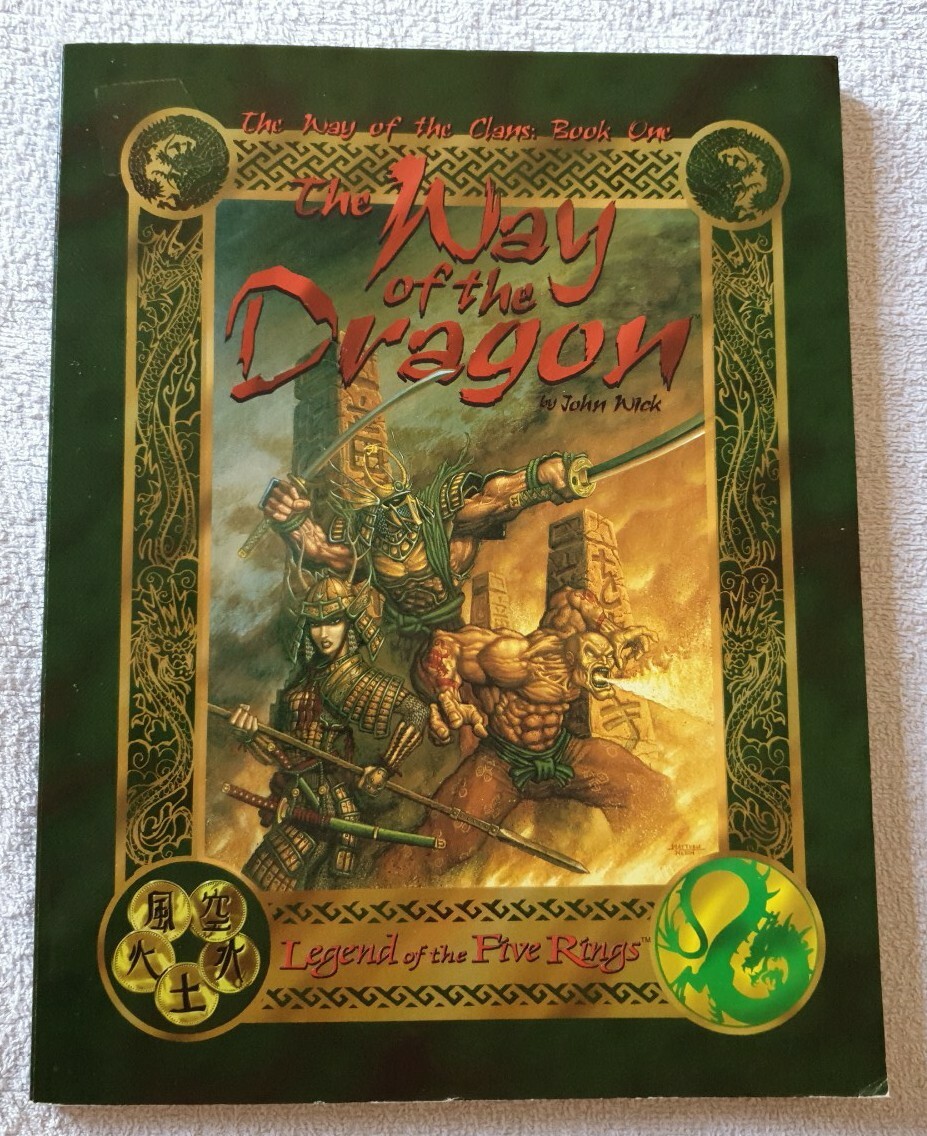 L5R The Way Of The Clans: Book One Way of Dragon PRG Guide Rule Book (AEG, 1999)
