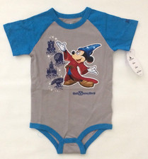 BNWT Walt Disney World 2017 Infant Unisex Baby Bodysuit Sz 24 months Gray / Blue