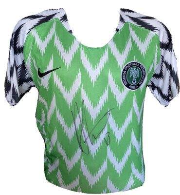 Signed Alex Iwobi Nigeria Home Shirt Arsenal Everton Australia