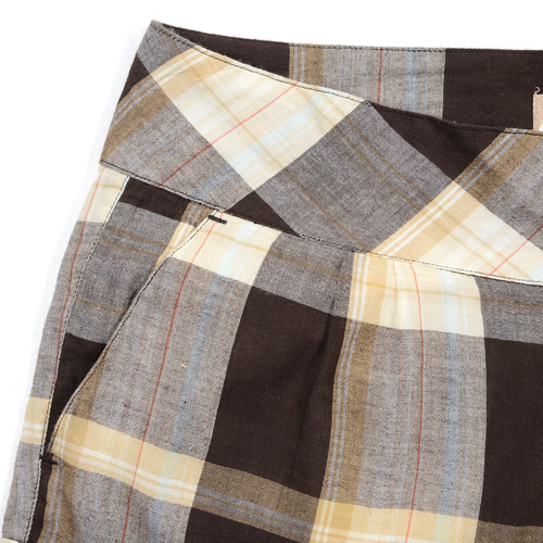 O'Neill Madras Shorts Cotton Pearl Snaps Hot Pants Lightweight Plaid Women Small - Picture 7 of 10