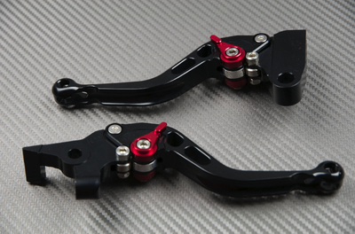 Leviers De Frein Court CNC Noir Pour Honda Forza 125 - Avant Et Arrière, Paire Neuve | Accessoire Custom Scooter