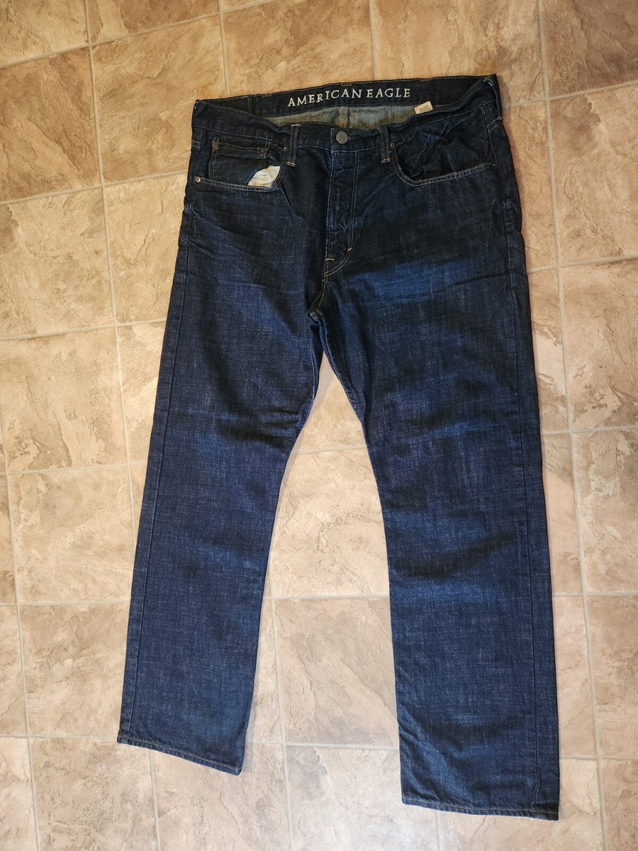 Men's American Eagle Relaxed Fit Dark Wash Jeans Size 38x32