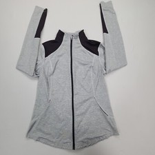 Tek Gear Jacket Womens Medium Gray Track Jack...