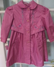Rothschilds Pink all weather dress coat girls 4 raincoat windbreaker classic