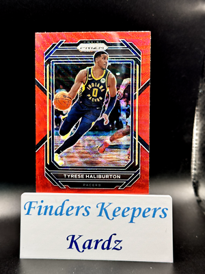 2022-23 Prizm Basketball Red Wave TYRESE HALIBURTON #93~PACERS | eBay