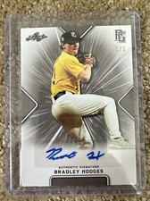 2021 Bradley Hodges Leaf Perfect Game Bonus Blank Back Silver Rookie Auto 1/1