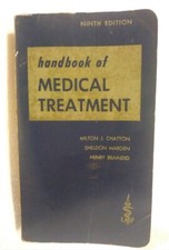 Handbook of Medical Treatment 9th Edition Milton Chatton 1964 Ppb Nursing
