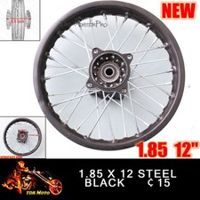 1.85-12" 15mm Axle Billet Type Rear Rim for 70cc 110cc 125cc Dirt Trail MX Bikes