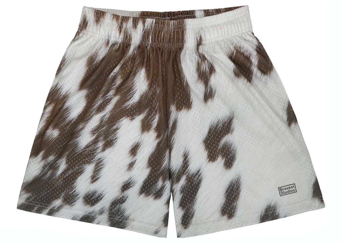 Bravest Studios Cow Print Shorts Brown | eBay