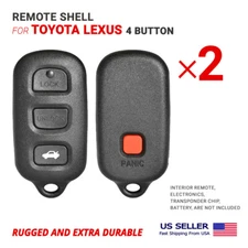2X Keyless Entry Remote Key Shell For Toyota Lexus 4 Button with Trunk Button