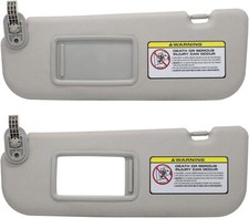 Grey Leftdriver Side Sun Visor Wmakeup Mirror For Hyundai Elantra Md 2011-2016