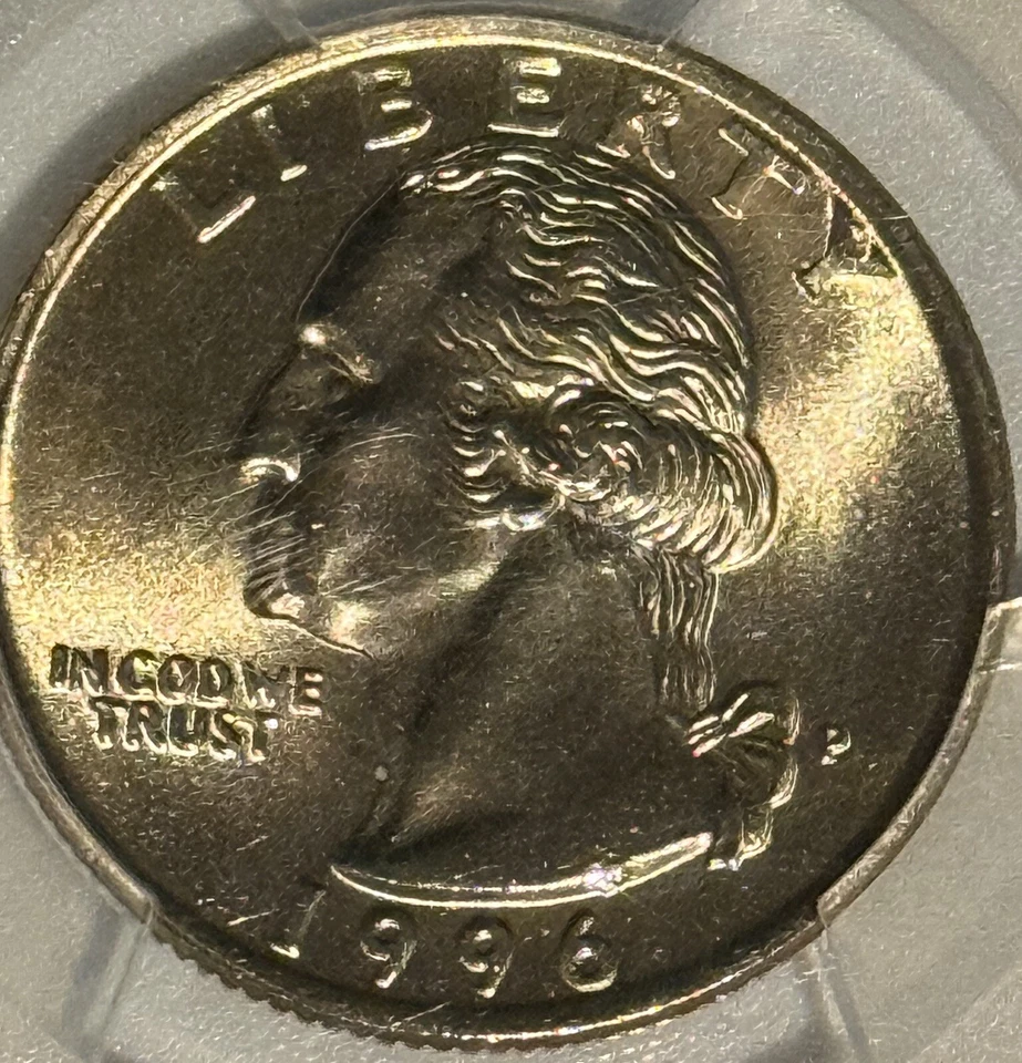 1996-P Washington Quarter   PCGS  MS-68 VERY LOW POP 129 P/G 250.00. ITEM #2 - Image 2 of 3