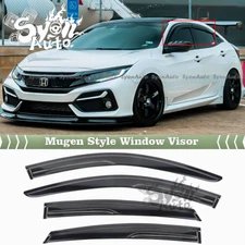FITS 16-2021 HONDA CIVIC HATCHBACK MUGEN STYLE WINDOW VISOR RAIN GUARD DEFLECTOR