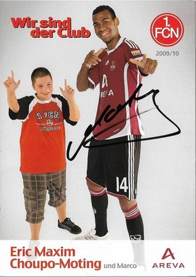 Original-Autogramm Eric Maxim Choupo-Moting 1. FC Nürnberg 2009/10