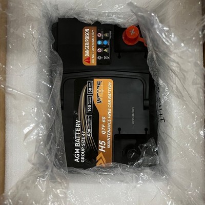 NEW WEIZE H5 Group 47 AGM Car Battery 680 CCA 12V QTF-60 Stop/Start Ready