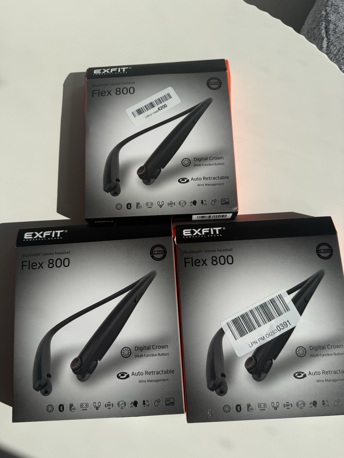 EXFIT Flex 800 Bluetooth Stereo Headset Black