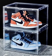 Acrylic Sneaker Shoe Display Case Transparent Magnetic Shoe Box Storage Bins