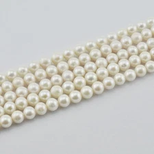 Real Natural White Freshwater Pearl Loose Beads For Jewelry Making Strand 14-16"