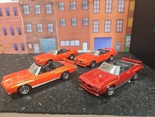 Hot Wheels 70 GTO convertible red and three o...