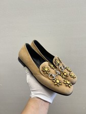Gucci Jordaan Brixton Loafer Horsebit Women Brown Tan Loafer Sun 36 EU / 6 US