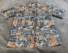 Vintage Iolani Men  s Aloha Hawaiian Native Shirt Luau Size Medium
