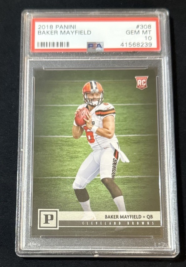 2018 Panini Baker Mayfield #308 PSA 10 Rookie GEM MINT RC BROWNS / TB BUCCANEERS