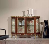 Holz Vitrinen Glas Schrank Echtholz Vitrine Wohnzimmer MöBel Anrichte