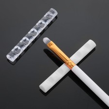 Acrylic Nail Art Brush Holder Stand 2 Pcs Crystal Pen Holder Manicure Clear