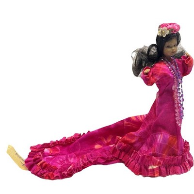 Makaleka Hawaiian Vintage Traditional Princess Doll of Tapa Mache 10 h Handmade
