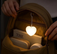 Heart Shape LED Purse Light Keychain Mini Touch Sensor Handbag Lamp Rechargeable