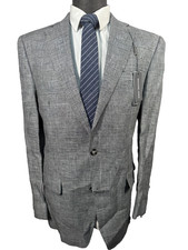 New MICHAEL KORS Mens Gray GLEN CHECK Classic Fit Sport Coat Blazer Jacket 42L